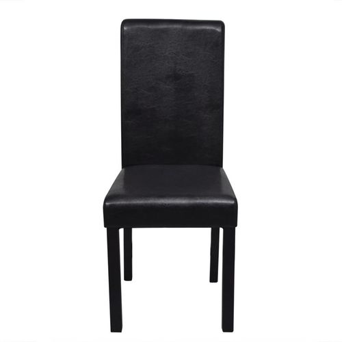 Blagovaonske stolice od umjetne kože 6 kom crne slika 15