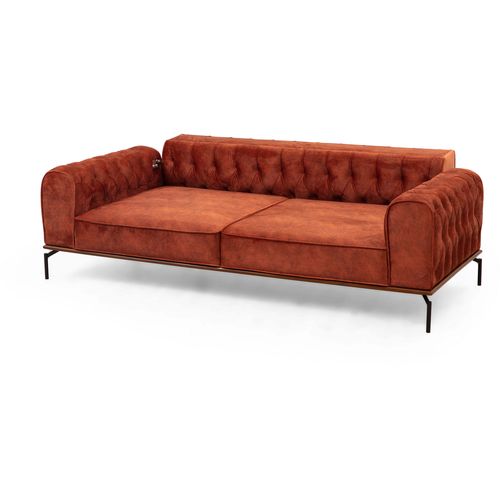 Atelier Del Sofa Trosjed SIESTA narančasta, Siesta With Capitone 3 Seater - Orange slika 7