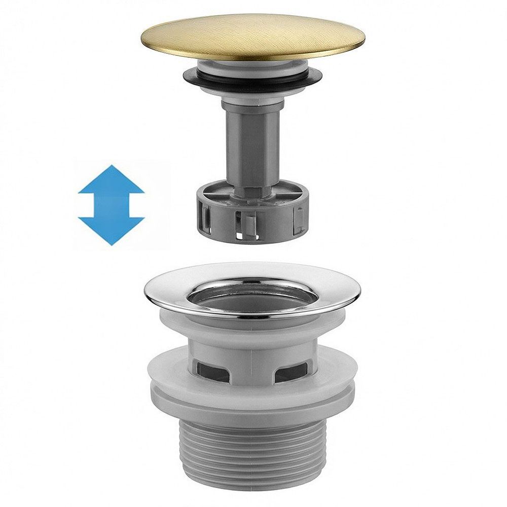 Sifon za umivaonik s click-clack ventilom REA Flow Brush Gold slika 5