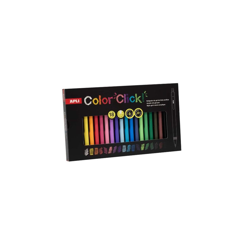 Set klik kemijskih olovaka Apli u 18 boja 20642 slika 1