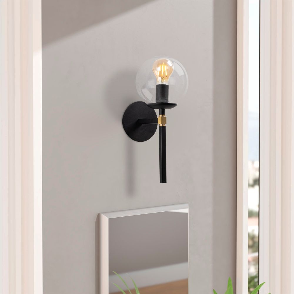 Gondol - 3042 Crna Zidna Lampa slika 1