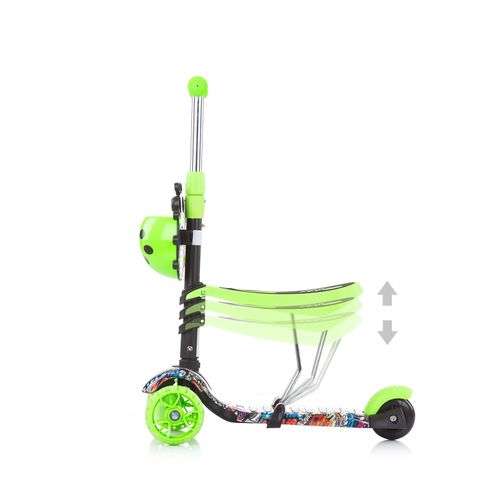 Chipolino romobil / guralica Kiddy Evo s ručkom Green Graffiti slika 6