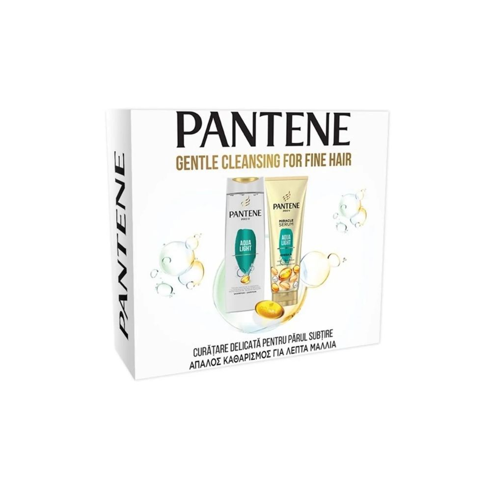 Pantene poklon set Aqualight (šampon 400ml + regenerator 3MM 200 ml)-KRATAK ROK  slika 1