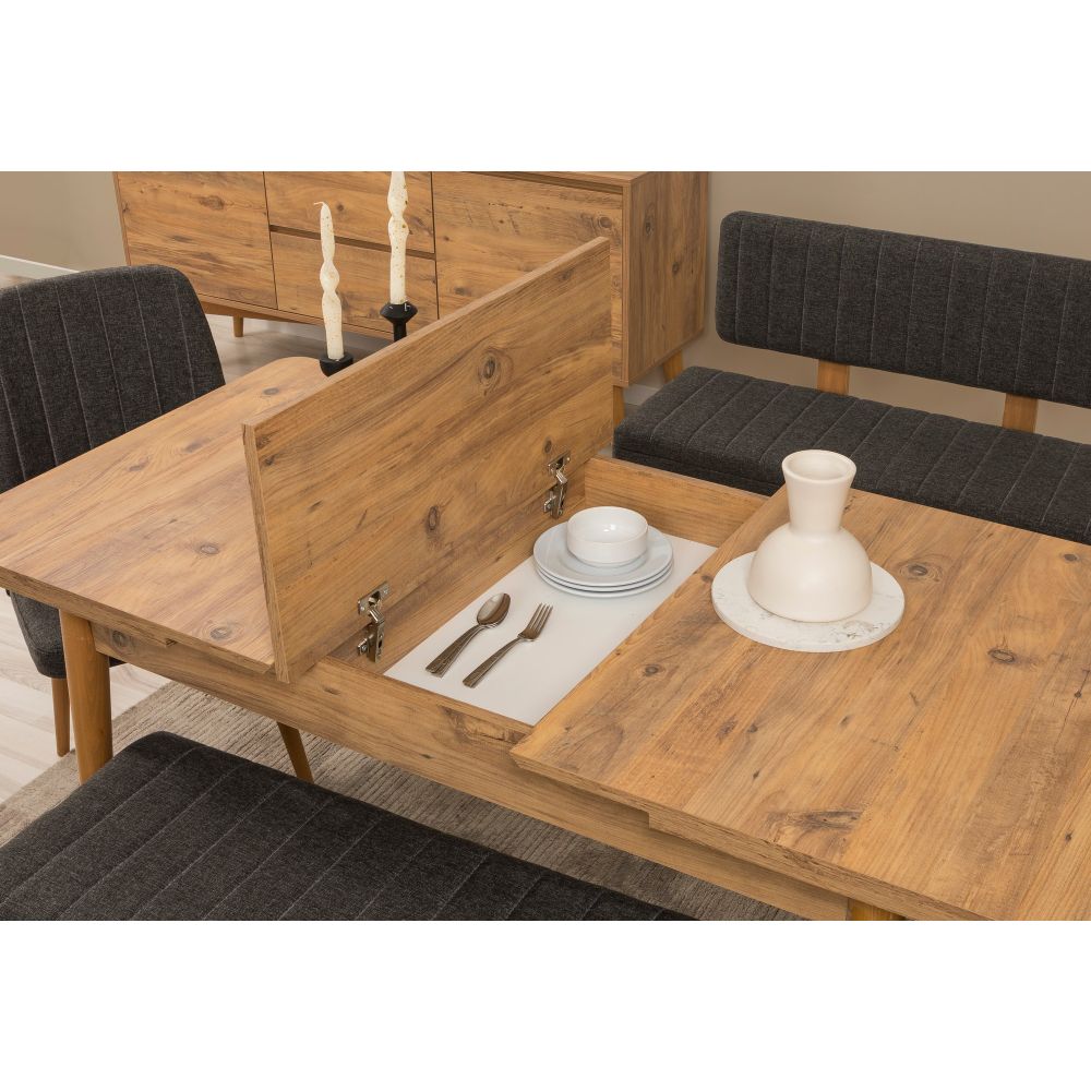 Vina Bench 04 1053 - Set za Jelo od 6 Komada u Atlantic Boru i Antracitu slika 4