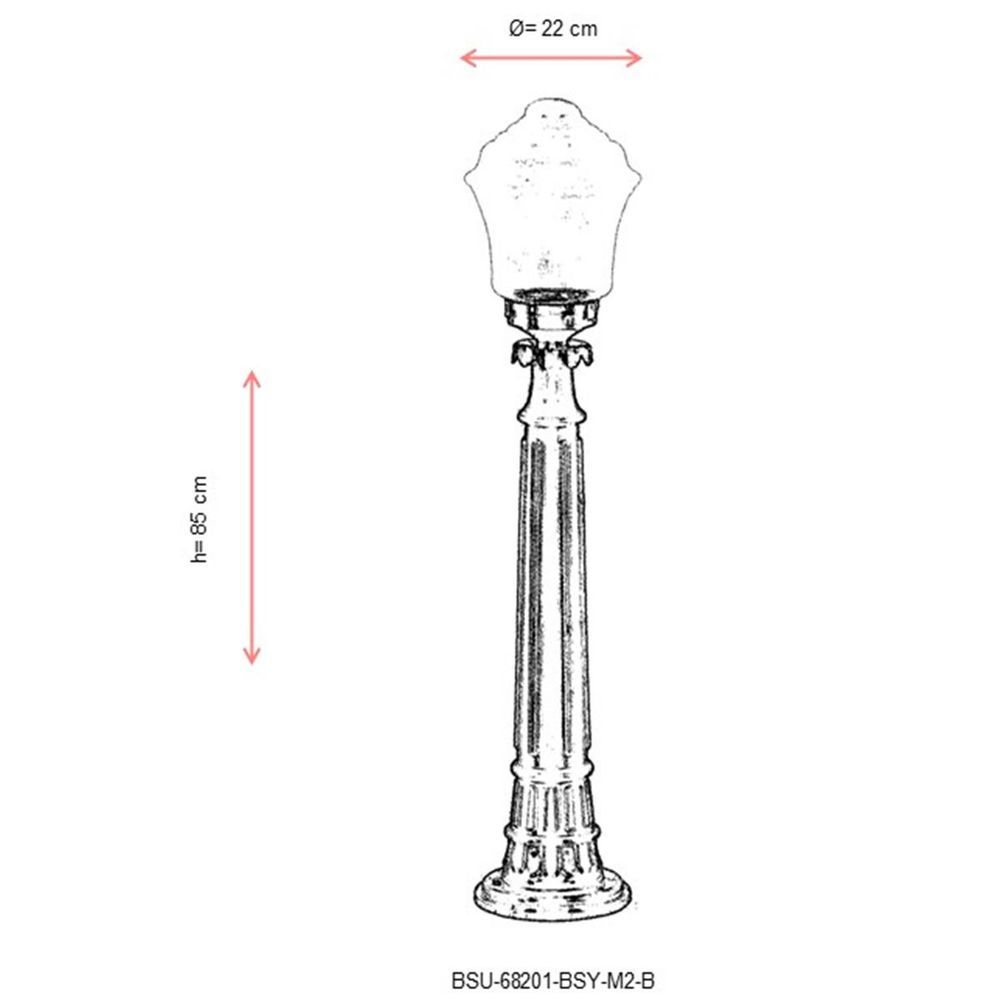 BSU-68201-BSY-M2-B Crna Spoljašnja Podna Lampa slika 3