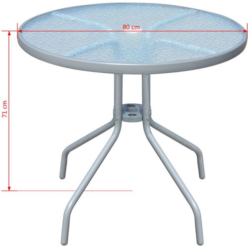 Bistro stol od čelika sivi 80 x 71 cm slika 8