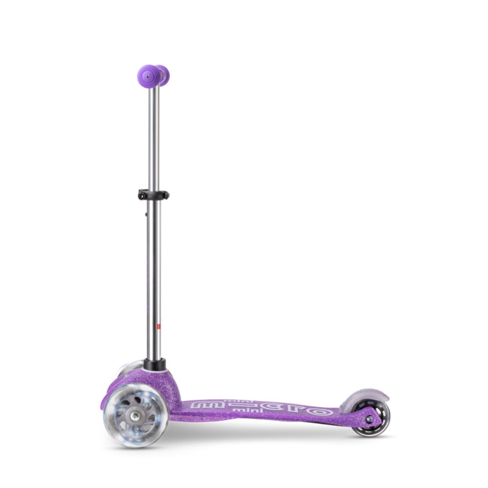 Micro Romobil Mini Deluxe Fairy Glitter LED, Ljubičasti slika 4