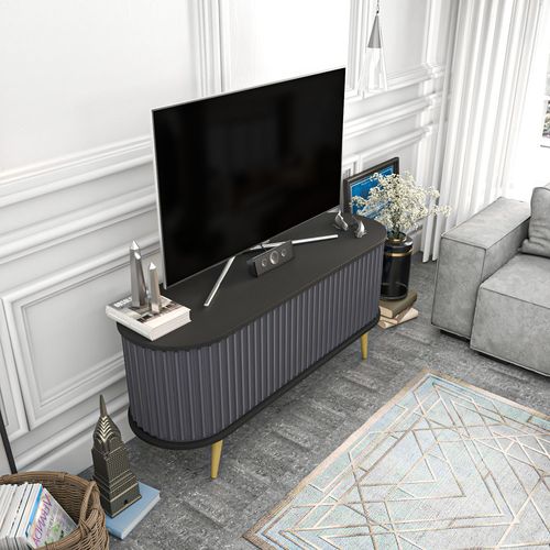 Stor - Black, Anthracite Black
Anthracite TV Stand slika 2