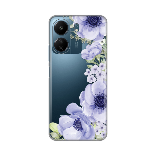 Torbica Silikonska Print Skin za Xiaomi Redmi 13C Blue Roses slika 1