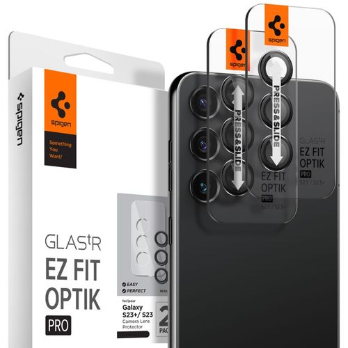 Spigen - Optik.TR EZ FIT staklo za kameru (2 kom) za Samsung Galaxy S23 / S23 Plus - crno slika 1