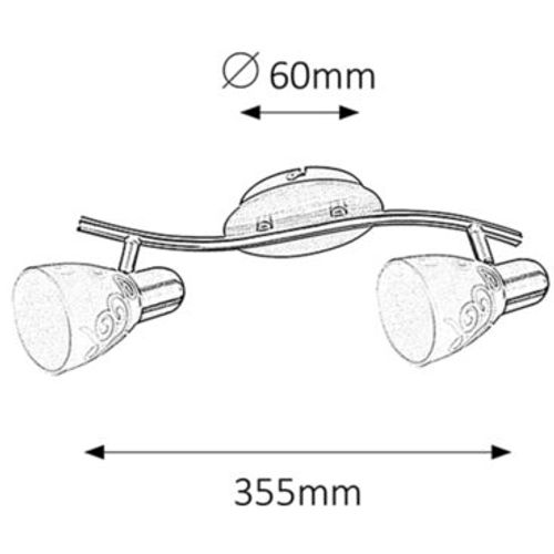 Rabalux Harmony lux spot E14 2x40W Spot rasveta slika 2