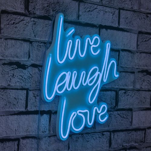 Wallity Ukrasna plastična LED rasvjeta, Live Laugh Love - Blue slika 9