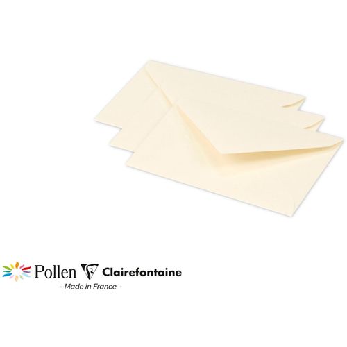 Clairefontaine kuverte Pollen 75x100mm 120gr perlasto cream 1/20 slika 1