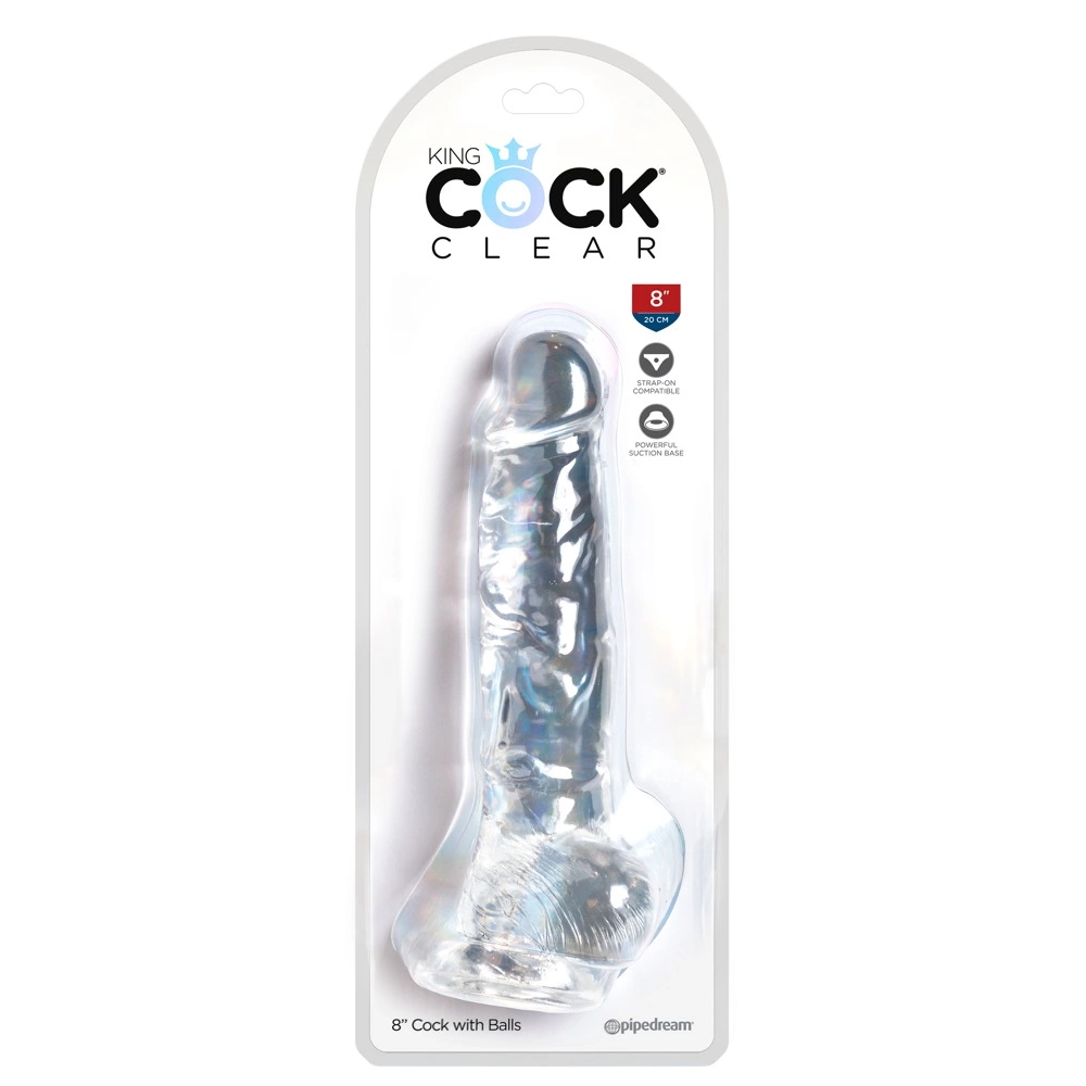 King Cock Clear KCC 8 Cock with Balls slika 1