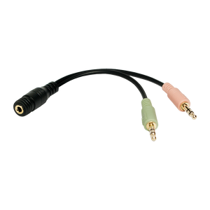 LogiLink Audio adapter 4-pin ženski 3.5 mm stereo na 2 x 3.5mm muški