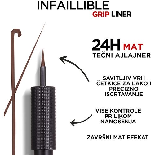 L'Oréal Paris Infaillible Grip 24h Matte Liquid Liner 03 Marron slika 3