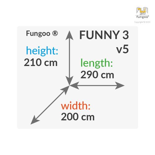 Fungoo set FUNNY 3 s pješčanikom i ljuljačkom - drveno dječje igralište slika 5