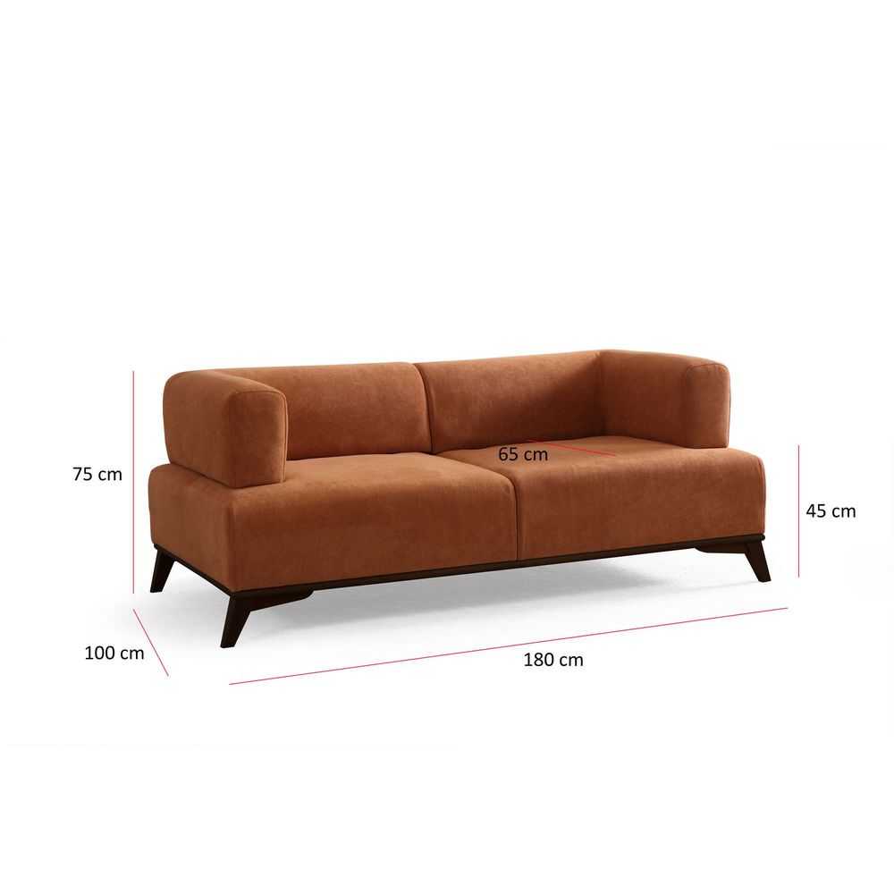 Dvosjed Sofa Hera - Boje: Narandžasta i Crna slika 6