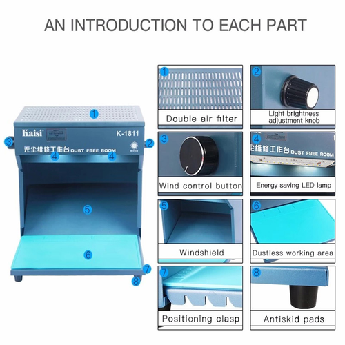 Kaisi K-1811 Antistatik Dust Free Mini Work Station slika 11