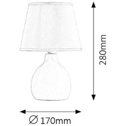 Rabalux Ingrid keramička stona lampa E14 1x40W,braon slika 2