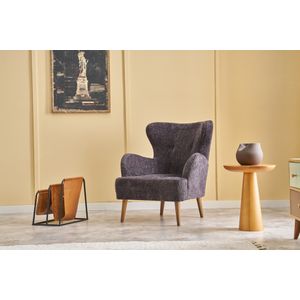 Karina Prestij - Antracitni Wing Chair