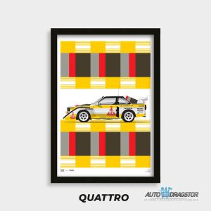 POSTER "AUDI QUATTRO RALLY" 50x70CM