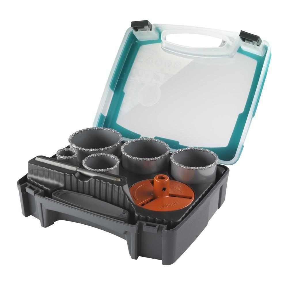 Wolfcraft Set Kruna Za Zidove Od Cigle i Kamena 33-83 mm / 7 dijelni - 3464000 slika 1