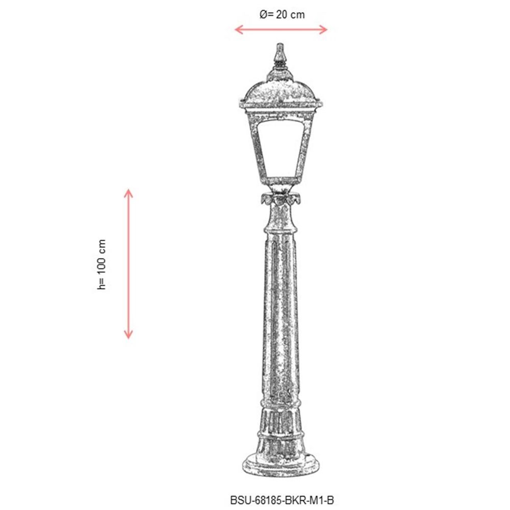 BSU-68185-BKR-M1-B Smeđa Spoljašnja Podna Lampa slika 3