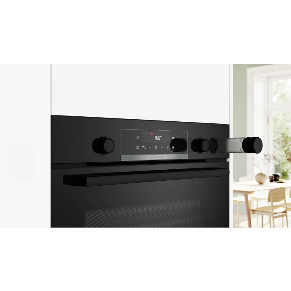 BOSCH pećnica  Serie 4| CRNA, Dodavanje pare,EcoClean,8 programa, A+,AIRFRY slika 5