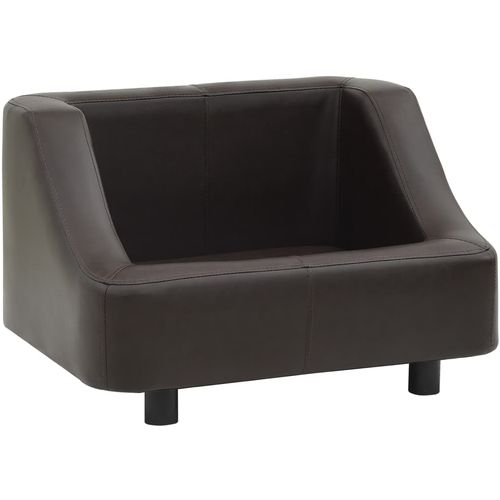 Sofa za pse smeđa 67 x 52 x 40 cm od umjetne kože slika 13