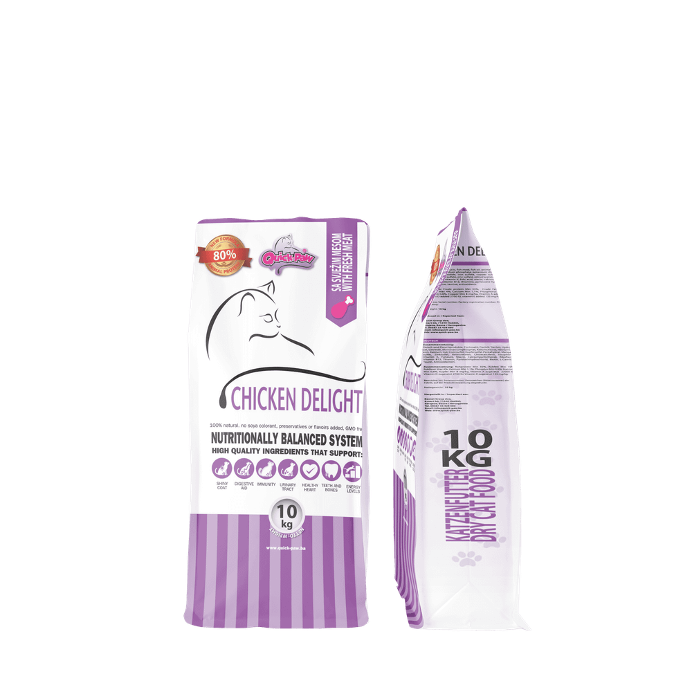 Quick-Paw Premium Cat Chicken Delight Hrana za mačke MIX 10 kg slika 1