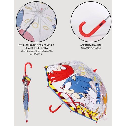 Sonic The Hedgehog bubble manual umbrella 45cm slika 2