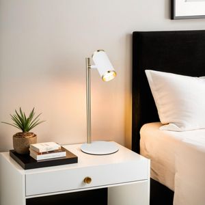 Lume - 71-17 Bijela Antik Lakirana Stolna Lampa