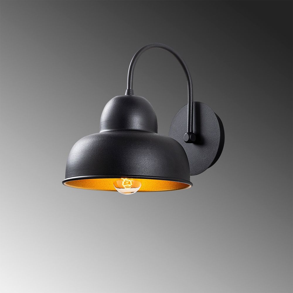 Zidna lampa "Berceste - 180" boje crna i zlatna slika 4