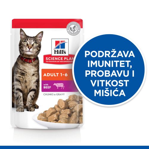 Hill's Science Plan Adult Hrana za Mačke s Govedinom, 85 g slika 3