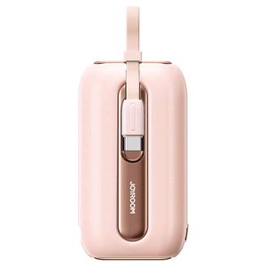 JoyRoom - Power Bank Colorful Series (JR-L013) - Lightning- Type-C- ugrađeni 2u1 kabel 12W- 10000mAh - Pink