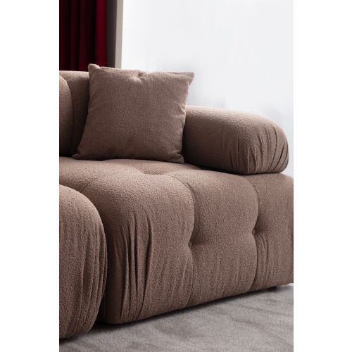 Woody Fashion Kutna garnitura Doblo 3 Seater with Pouffe ( L1-O1-1R-Pouffe) - Cappuccino slika 6