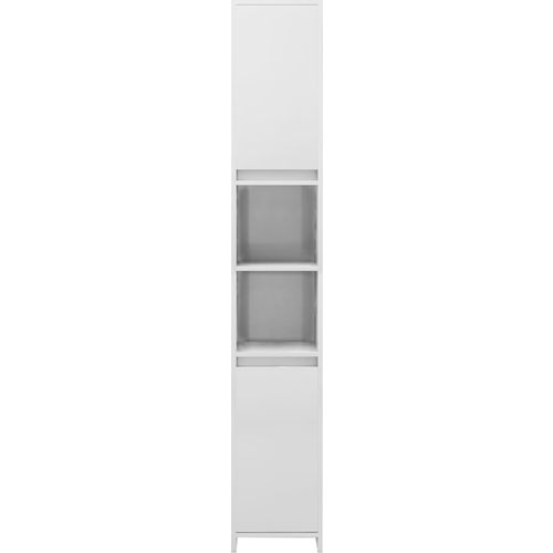 Kupaonski ormarić visoki sjaj bijeli 30 x 30 x 183,5 cm iverica slika 5