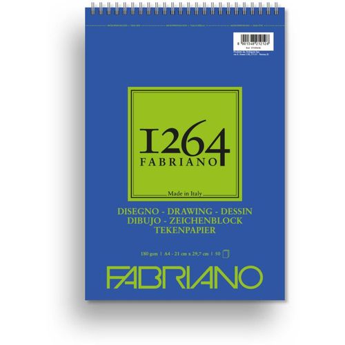 FABRIANO blok 1264 drawing 21x29,7 (a4) 180g 50l spiralni top side 19100646 slika 1