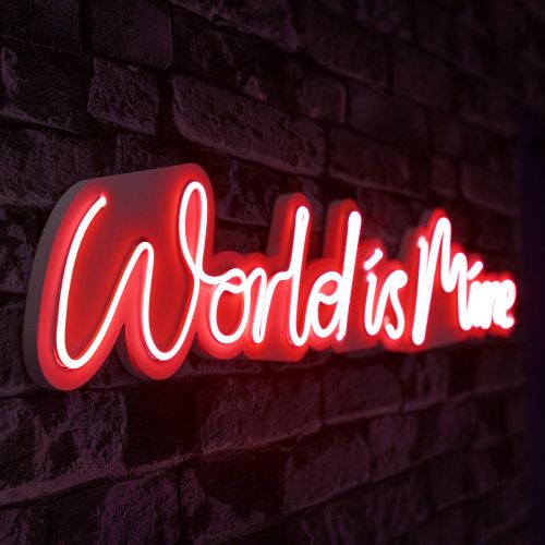 Wallity Ukrasna plastična LED rasvjeta, World is Mine - Red slika 7