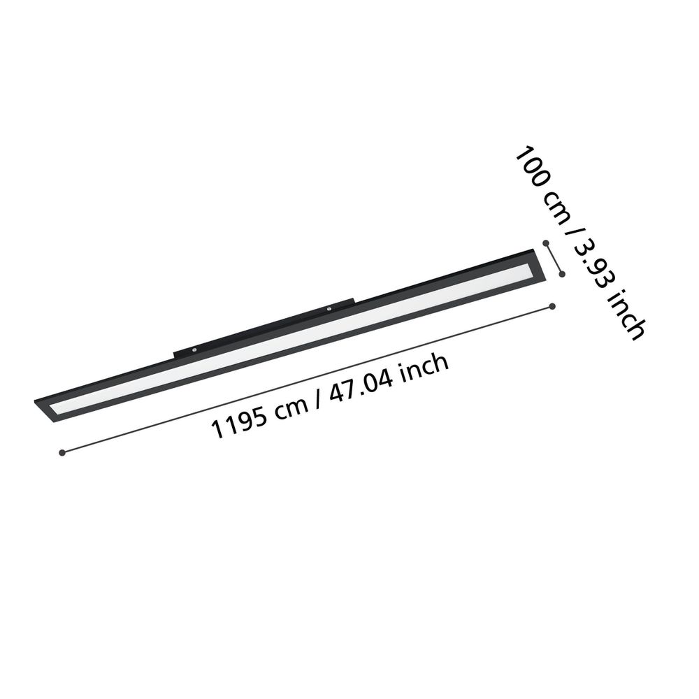 SALOBRENA 1 Stropna Rasvjeta - LED-CL 1195X100 4000K Crna/Bijela slika 5
