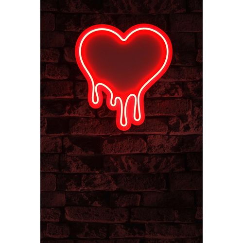 Wallity Ukrasna plastična LED rasvjeta, Melting Heart - Red slika 2