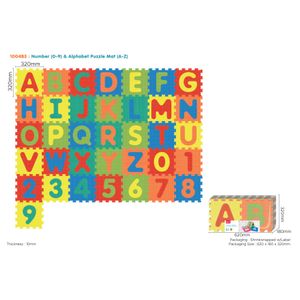 Edukativna podloga za igru - šarene puzzle s slovima i brojevima