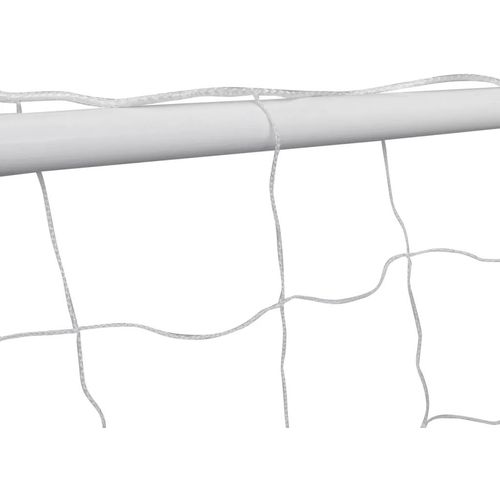 Nogometni gol s mrežom 182x61x122 cm čelični bijeli slika 7