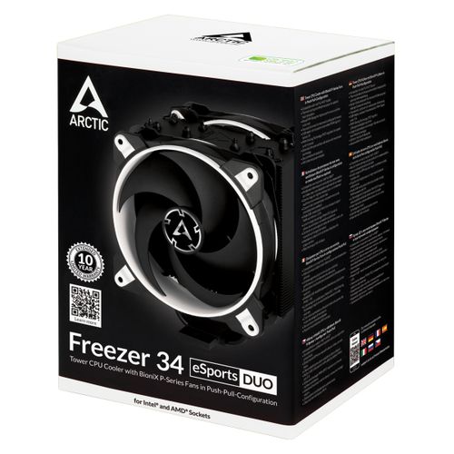 ARCTIC Freezer 34 eSports DUO bijeli, hladnjak za INTEL/AMD desktop procesore slika 9