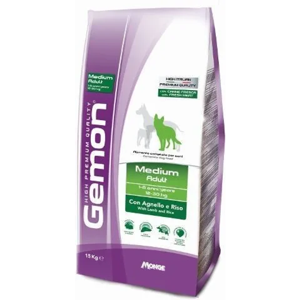 Gemon Adult Medium briketi za pse, janjetina i riža, 3kg slika 1