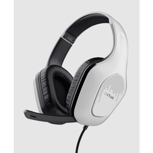 Trust GXT 415W Zirox slušalice žičane bijele gaming slušalic 200 cm kabl, 3.5 mm, over-ear, mikrofon slika 3