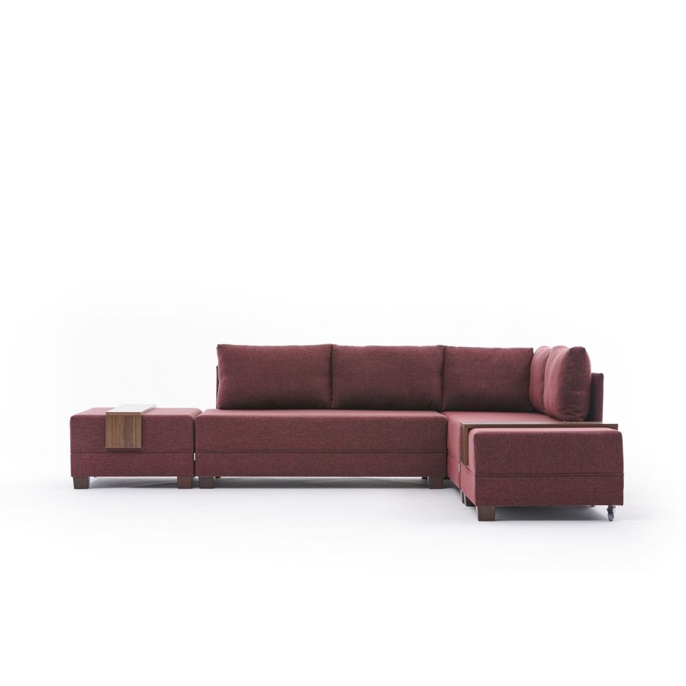 Fly Ugaona Sofa Krevet Desna - Grimizno Crvena slika 5