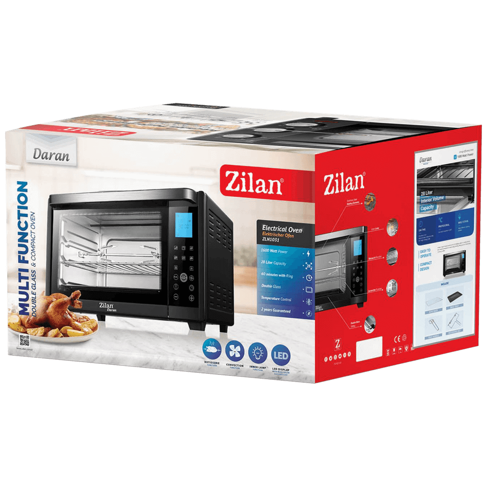 Zilan Mini pećnica sa grillom, zapremina 28 l, 1600 W, crna - ZLN1031 slika 2