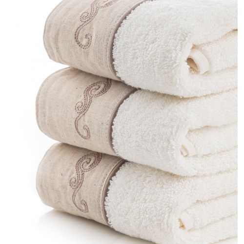 Hera - Ecru Ecru Wash Towel Set (3 Pieces) slika 3